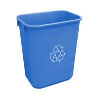 Global Commercial Products - Corbeille A Papier De Recyclage Souple 39L - Bleu - Paquet de 4-S'adapte sous le bureau standard