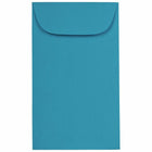 JAM Paper Enveloppes Colourées #3 Coin Commerciales - 2,5" x 4,25" - Bleu recyclé - Paquet de 50-Couleur : Bleue
