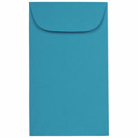 JAM Paper Enveloppes Colourées #3 Coin Commerciales - 2,5" x 4,25" - Bleu recyclé - Paquet de 50-Couleur : Bleue