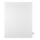 Markmaker - Intercalaires imprimes Legal, Blanc, 1/15th coupe, format lettre, sans trous, 25 tabs/PQT, 5 PQT/Boite, Numero 89-Intercalaires imprimes Legal