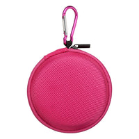 Nifty - Étui rond pour écouteurs NRECPK, rose-Poche en mailles à l'intérieur pour petits articles