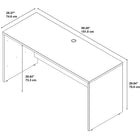 Bush® - Bahut 60 po de la collection Westfield, fini cerisier Mocha-Surfaces de travail durables en mélamine résistant aux égratignures et aux taches