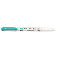 Zebra – Surligneur double pointe style stylo Mildliner, cert d'été doux-Pointe biseauté à double extrémité