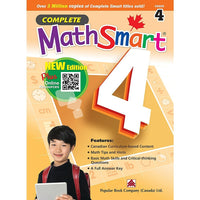 Complete - MathSmart 978-1-77149-321-5 , 4e année-Couvre tous les cinq domaines dâ€™études de mathématique : Numération et sens du nombre, Mesure, Géométrie et sens de lâ€™espace, Modélisation et algèbre, et Traitement des données et probabilité