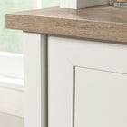 Sauder - La Collection Cottage Road ® Tour de rangement - Finition White-Finition blanche avec accent Lintel Oak®. 