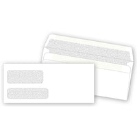 Deluxe - Enveloppes de sécurité autocollantes à double fenêtre, paq./500 (DW3787S-500)-À double fenêtre, autocollantes, sécuritaires