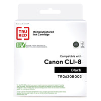 TRU RED - Canon CLI-8BK (0620B002) Cartouche d'encre noire remanufacturee à rendement standard-jusqu'à 412 pages par cartouche standard
