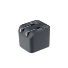 Basic Tech - Chargeur mural double USB, Charbon-Prevention de court-circuit