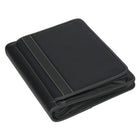RootsMD – Cartable de luxe avec 2 fermetures à glissière, noir-L’intérieur comporte aussi 3 fentes pour cartes de crédit et une pour calculatrice