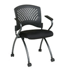 Pro-Line – Chaise pliante Deluxe avec pellicule plastique ventilée autour du dossier, noir, 2/pqt-Pellicule plastique ventilée autour du dossier