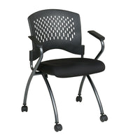 Pro-Line – Chaise pliante Deluxe avec pellicule plastique ventilée autour du dossier, noir, 2/pqt-Pellicule plastique ventilée autour du dossier