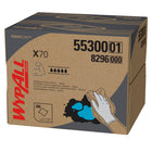 Wypall - Chiffons de nettoyage moyen X70 Power Clean (55300), boîte BRAG, blancs, 200 feuilles-Chaque chiffon industriel mesure 11,1 po x 16,8 po et nettoie la graisse, la poussiere, la salete et les solvants; la boîte Brag est conçue pour distribuer une seule feuille à la fois.