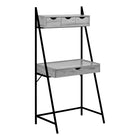 Monarch Specialties - 7331 Bureau 32 po L - Gris/Metal Noir-Bureau échelle de style contemporain fini gris