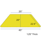 Flash Furniture – Table d’activités, trapèze, 24 x 48 po, stratifié haute pression 1,25 po, pattes standards réglables, jaune-Dimensions : 21 1/4 à 30 1/4 haut. x 20 larg. x 45 1/4 prof. (po)