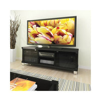 Sonax™ – Meuble de la collection Holland pour téléviseur de 59 po et composants, noir minuit-Tablettes réglables pratiques