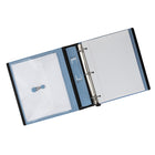 Staples - Reliure Better Binder - 1½ po - bleu-Pochette verticale intérieure non collante pour garder les feuilles en place