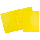 JAM PaperMD – Chemises d’école en plastique biodégradables avec fermoirs, 9 1/2 x 11 1/2 po, jaune, paquet de 12-Taille : 4,75 x 6,5 po