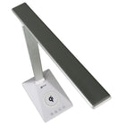 Lampe de bureau à DEL Entice à chargement sans fil OttLite - Blanc-Fonction de gradation avec commandes tactiles