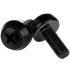 StarTech  Vis de montage M6 x 12 mm, 50/paquet, noir-Tous faits en acier noir