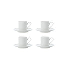 Ensemble de Tasse et Soucoupe Demi de Cachemire - Paquet de 4-Vaisselle