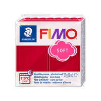 Staedtler - Pâte à modeler FIMO Soft - Rouge cerise-Bricolage pour enfants