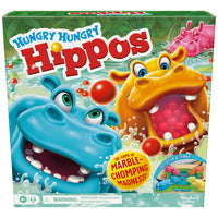 Hasbro Gaming - Hippos gloutons, jeu de plateau -Le Jeu Des Hippopotames Gourmands : C'est le jeu classique Hippos gloutons, avec un chargement automatique des billes, une préparation rapide et un rangement sans tracas