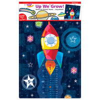 TREND enterprises, Inc. - Ensemble tableau d'apprentissage de croissance Up We Grow!-Fusée, planètes et étoiles audacieuses et colourées avec unités métriques et impériales
