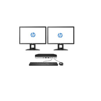 HP - Ordinateur de bureau EliteDesk 800 G4 Mini remis à neuf avec deux ecrans LCD 24 po-Intel Core i5-8500 T-256Go SSD -16Go RAM-Processeur: Intel Core i5-8500T