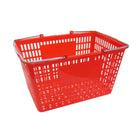 FuTECH - Panier à provisions avec poignée chromée - 18,5 L x 13 l x 10 H po - Rouge - Paquet de 4-Rouge
