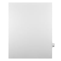 Markmaker - Intercalaires imprimes Legal, Blanc, 1/25th coupe, format lettre, sans trous, 25 tabs/PQT, 5 PQT/Boite, Numero 145-Intercalaires imprimes Legal