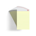 TRU RED - Bloc-notes à réglage étroit de 5 x 8 po, canari, 50 feuilles/bloc, paquet de 12-Bloc-notes standard perforé pour l’écriture quotidienne