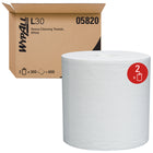 WypAll - Lingettes de nettoyage robuste L30 General Clean - Résistantes et douces - Rouleaux à distribution centrale - Blanches - Paquet de 2-2 rouleaux/caisse, 300 feuilles/rouleau à distribution centrale, 600 feuilles/caisse