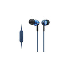 Sony - Écouteurs intra-auriculaires série EX110 Premium série EX, bleu (MDREX110AP/L)-Microphone intégré et réglage de lecture sur téléphone intelligent