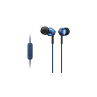 Sony - Écouteurs intra-auriculaires série EX110 Premium série EX, bleu (MDREX110AP/L)-Microphone intégré et réglage de lecture sur téléphone intelligent