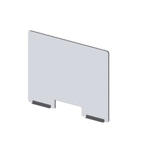 Avant de pare-haleine modulaire Mark Maker - Acrylique transparent de 1/4" - panneau de 35,5" de largex31,5"H-2 rails inférieurs-Fixez les côtés des panneaux modulaires pour étendre la longueur de votre diviseur à l'aide de charnières en plastique (charnières flexibles).