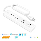Meross – Dispositif antisurtension WiFi intelligent, 3 prises et 4 ports USB-Contrôlez et protégez jusqu'à 7 appareils via l'appli
