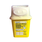 Astroplast – Collecteur Daniels d’objets piquants, jaune, 4 litres, 3 par paquet-Une pince peut le fixer au mur