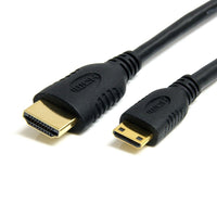 StarTech  Câble HDMI haute vitesse avec Ethernet, HDMI vers mini HDMI, M/M, 1 pi-La conception légère et compacte de ce câble HDMI A vers C permet une connexion simple et directe entre une caméra vidéo numérique munie d’un port mini HDMI et un téléviseur ou écran HD