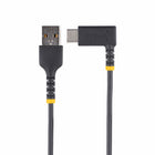 StarTech - Câble de charge USB-A vers USB-C coudé 60 W de 1 pi - Noir-Taux de transfert de données de 480 Mbps
