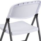Flash Furniture – Chaise pliante en plastique HERCULES, capacité de 330 lb, blanc avec tubulure anthracite (DADYCD50WH)-Cadre tubulaire en acier