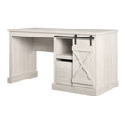 Ameriwood Home - Bureau d'ordinateur à piédestal simple Knox County Blanc - 131,8cm L x 76,2cm H x 60,9cm P - Rustique-Le bureau peut supporter jusqu'à 80 lb. Chaque étagère peut contenir 30 lb. et le tiroir classeur contiendra 25 livres.