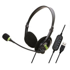 Speedex USB2.0 stereo Headset with Mic for Home, Pffice and Gaming-Couleur noire, connecteur USB