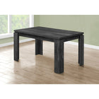 Monarch Specialties - 1089 Table A Manger - 36 po X 60/Faux Bois Noir-Cette table de cuisine peut accueillir jusqu'à 6 personnes