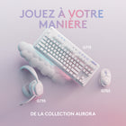 Logitech G705 Souris gamer sans fil avec éclairage RVB LightSync personnalisable - Blanc-Tech de qualité gaming : gagnez grâce au capteur en qualité de jeu et en flexibilité, conçue pour les clics rapides et la portabilité