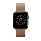 LAUT Steel Loop Watch Strap pour Apple Watch 1-8/SE/Ultra - Or - 42-44mm-Acier inoxydable de qualité supérieure, maille respirante tissée avec fermoir magnétique solide