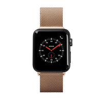 LAUT Steel Loop Watch Strap pour Apple Watch 1-8/SE/Ultra - Or - 42-44mm-Acier inoxydable de qualité supérieure, maille respirante tissée avec fermoir magnétique solide