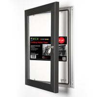 Seco - Porte-affiche verrouillable - 24" x 36" - noir-Cadre affiche