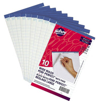 Hilroy - Bloc-notes avec perforations, 5 po x 8 po, réglage large, blanc, 50 feuilles, paq./10-Chaque page des blocs Hilroy est fini avec des bords parfaitement droits