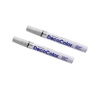 JAM Paper Marqueurs de peinture opaque à point large, Argent, 2 / paquet (6524960a)-Couleur :  argent