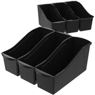 Storex grand bac à livre - noir - paquet de 6-Les grands bacs sont conçus pour plus profonds 15” tablettes et ordinateurs de bureau.